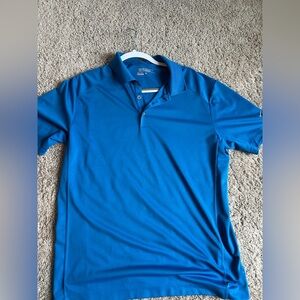 Nike Golf Blue Polo Shirt Classic Design Size Large